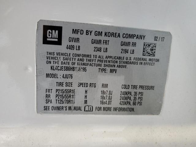 KL4CJESB6HB136195 - 2017 BUICK ENCORE PREFERRED 白色 照片 13