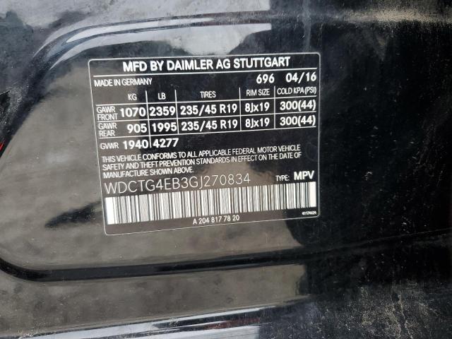 WDCTG4EB3GJ270834 - 2016 MERZ GLA 250 黑色 照片 14