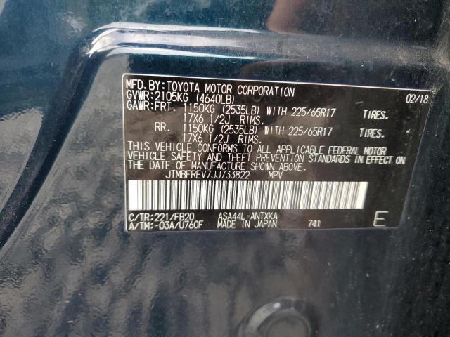 JTMBFREV7JJ733822 - 2018 TOYOTA RAV4 LE Mavi foto 13