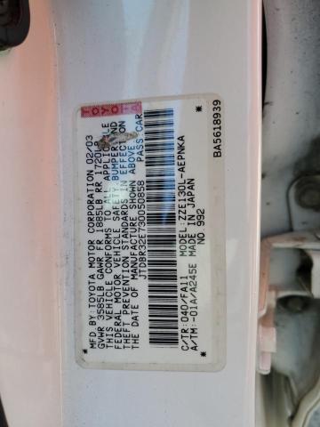 JTDBR32E730050858 - 2003 TOYOTA COROLLA CE 白色 照片 13
