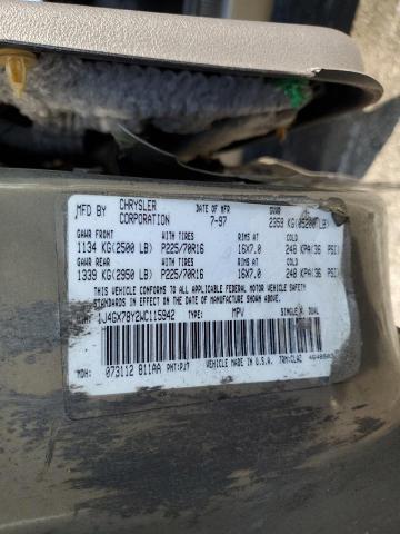 1J4GX78Y2WC115942 - 1998 JEEP GRAND CHER LIMITED GRAY photo 13