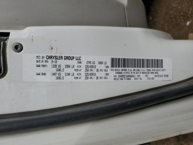 2A4RR5D16AR460441 - 2010 CHRYSLER TOWN & COU TOURING Beyaz fotoğraf 13