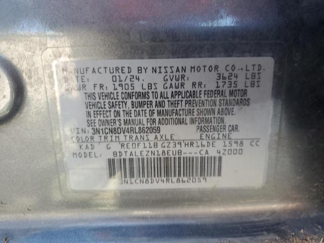 3N1CN8DV4RL862059 - 2024 NISSAN VERSA S GRAY photo 12