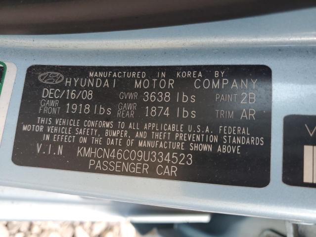 KMHCN46C09U334523 - 2009 HYUNDAI ACCENT GLS BLUE photo 13