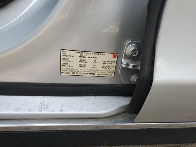 5YJSA1DP7DFP17795 - 2013 TESLA MODEL S SILVER photo 13