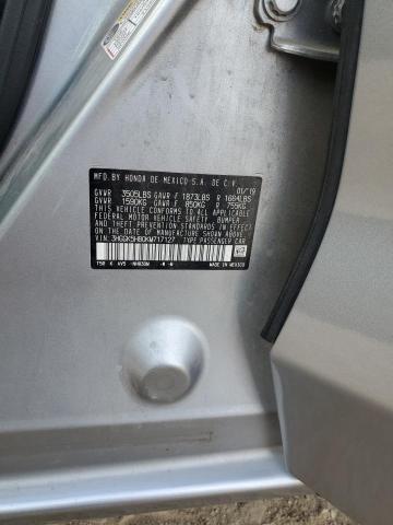 3HGGK5H80KM717127 - 2019 HONDA FIT EX Արծաթագույն լուսանկար 12