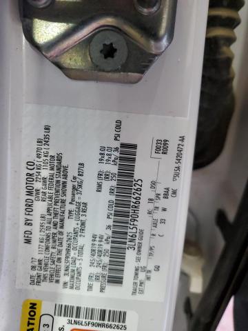 3LN6L5F90HR662625 - 2017 LINCOLN MKZ RESERVE თეთრი ფოტო 13