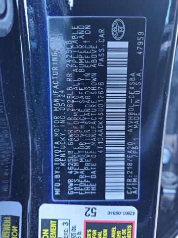 4T1DAACK4SU012676 - 2025 TOYOTA CAMRY XSE BLACK photo 12