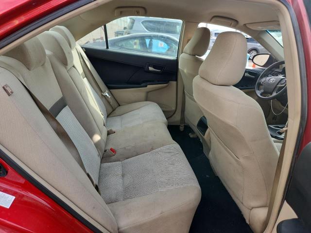 4T4BF1FK8CR270419 - 2012 TOYOTA CAMRY BASE წითელი ფოტო 10