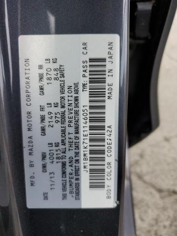 JM1BM1K71E1146051 - 2014 MAZDA 3 SPORT Сұр фото 12