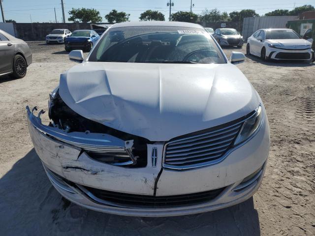 3LN6L2LU1ER826466 - 2014 LINCOLN MKZ HYBRID WHITE photo 5
