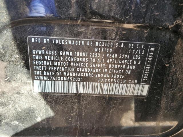 3VWML7AJXDM652021 - 2013 VOLKSWAGEN JETTA TDI BLACK photo 13