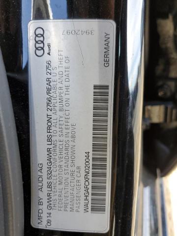 WAUHGAFCXFN020044 - 2015 AUDI A6 PRESTIGE შავი ფოტო 12