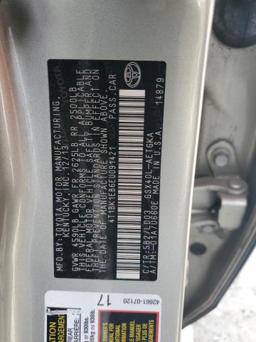 4T1BK1EB6EU091421 - 2014 TOYOTA AVALON BASE GOLD photo 12