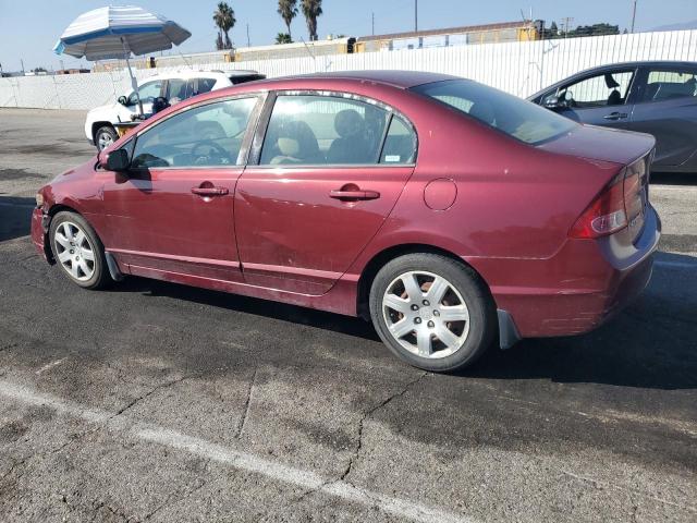 1HGFA16598L055039 - 2008 HONDA CIVIC LX ბურგუნდია ფოტო 2