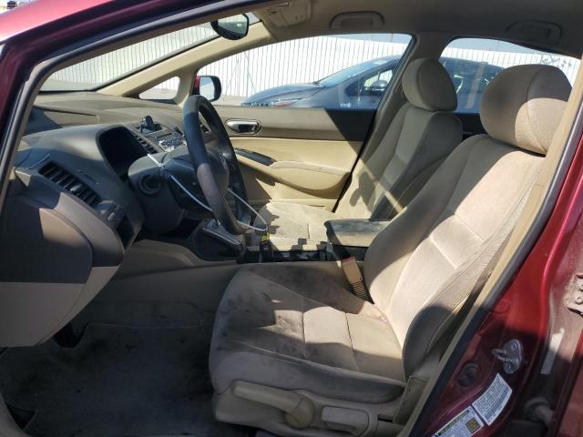 1HGFA16598L055039 - 2008 HONDA CIVIC LX ბურგუნდია ფოტო 7