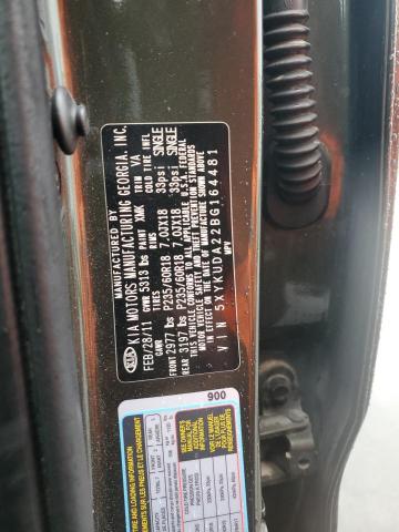 5XYKUDA22BG164481 - 2011 KIA SORENTO EX GREEN photo 13