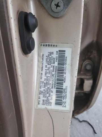 1NXBA02E9VZ546662 - 1997 TOYOTA COROLLA BASE ذهبي صورة 12