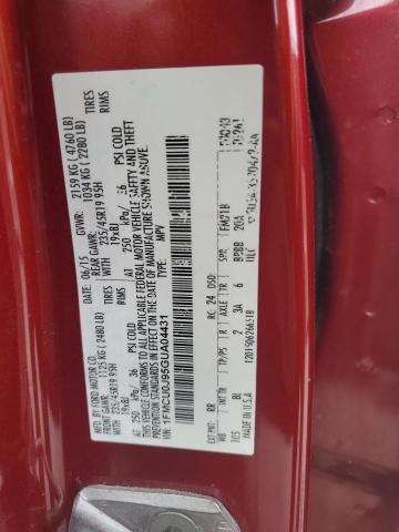 1FMCU0J95GUA04431 - 2016 FORD ESCAPE TITANIUM 红色 照片 13