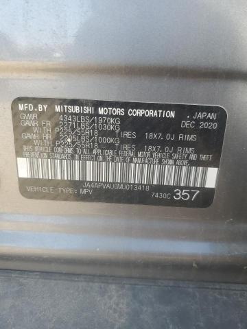 JA4APVAU0MU013418 - 2021 MITSUBISHI OUTLANDER SE Boz foto 13