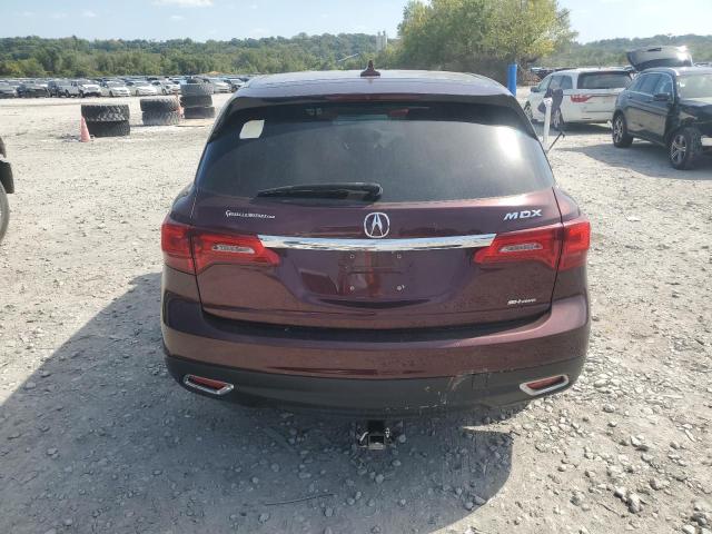 5FRYD4H26GB035138 - 2016 ACURA MDX BURGUNDY photo 6