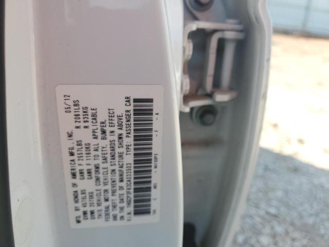 1HGCP3F83CA033503 - 2012 HONDA ACCORD EXL Սպիտակ լուսանկար 12