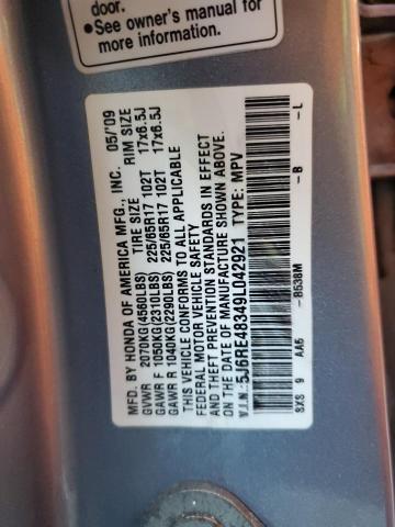 5J6RE48349L042921 - 2009 HONDA CR-V LX 蓝色 照片 13