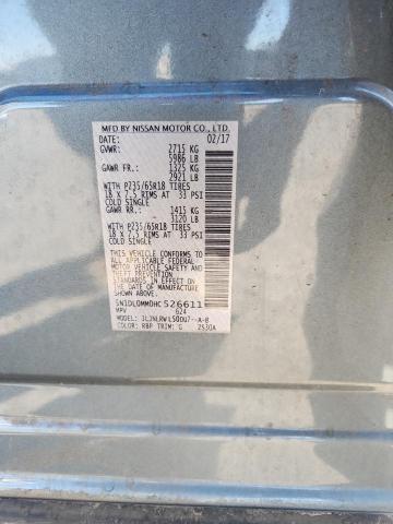 5N1DL0MM0HC526611 - 2017 INFINITI QX60 BLUE photo 13