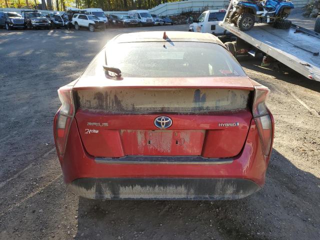 JTDKBRFUXG3509023 - 2016 TOYOTA PRIUS RED photo 6