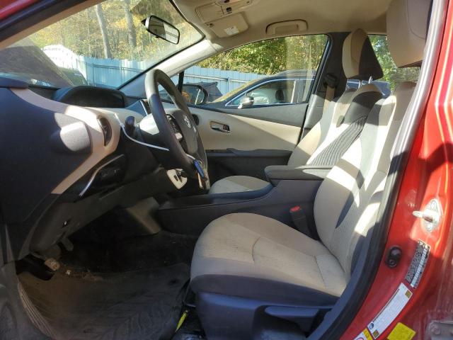 JTDKBRFUXG3509023 - 2016 TOYOTA PRIUS RED photo 7