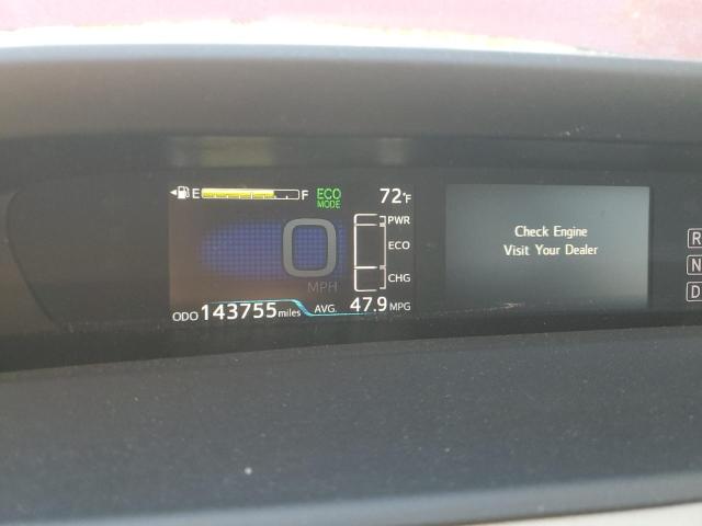 JTDKBRFUXG3509023 - 2016 TOYOTA PRIUS RED photo 9