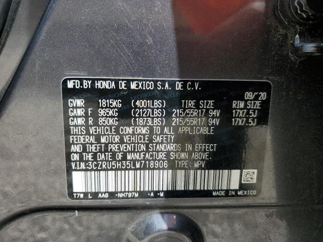 3CZRU5H35LM718906 - 2020 HONDA HR-V LX Boz foto 13