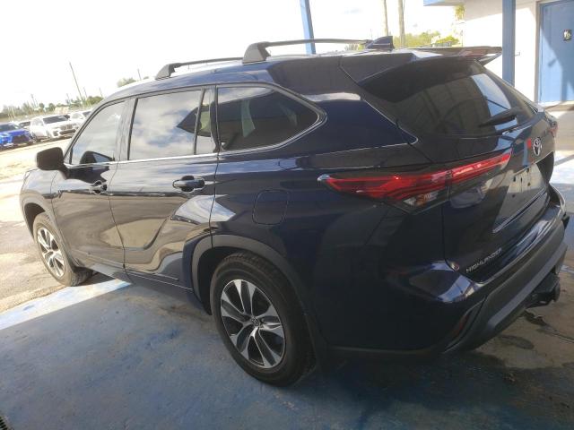 5TDHZRBH4LS508831 - 2020 TOYOTA HIGHLANDER XLE Azul foto 2