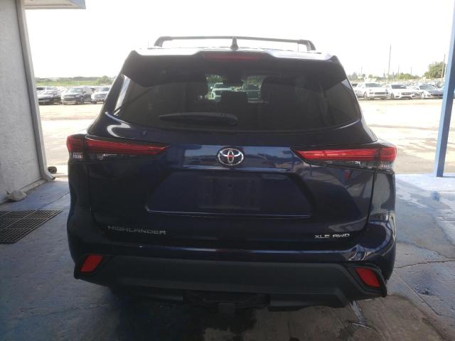 5TDHZRBH4LS508831 - 2020 TOYOTA HIGHLANDER XLE Azul foto 6
