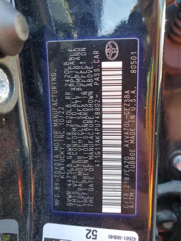 4T1G11AK4PU748802 - 2023 TOYOTA CAMRY SE NIGHT SHADE BLACK photo 12