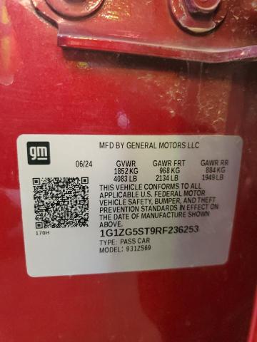 1G1ZG5ST9RF236253 - 2024 CHEVROLET MALIBU RS 红色 照片 12