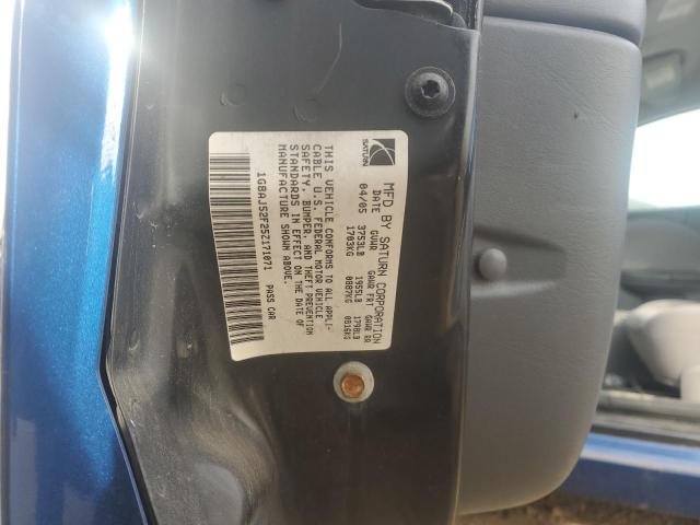 1G8AJ52F25Z171071 - 2005 SATURN ION LEVEL 2 BLUE photo 12