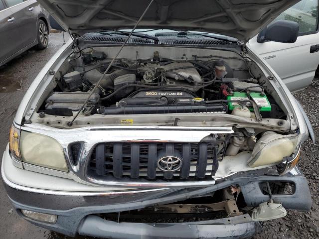 5TEGN92N02Z120378 - 2002 TOYOTA TACOMA DOUBLE CAB PRERUNNER SILVER photo 11