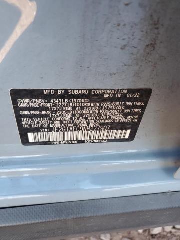 JF2GTAEC9NH227907 - 2022 SUBARU CROSSTREK PREMIUM Синий фото 13