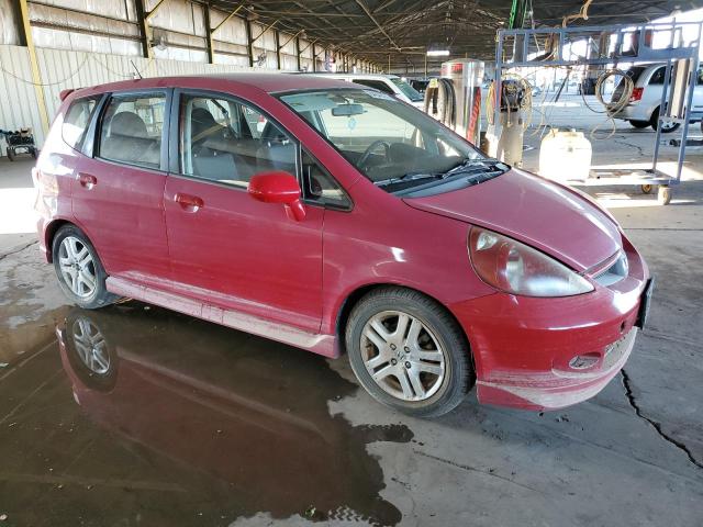 JHMGD386X7S041567 - 2007 HONDA FIT S წითელი ფოტო 4