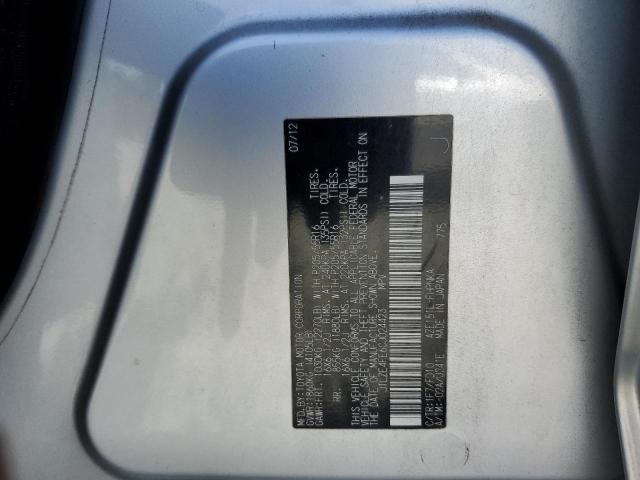 JTLZE4FE6CJ024423 - 2012 TOYOTA SCION XB Сріблястий фото 12