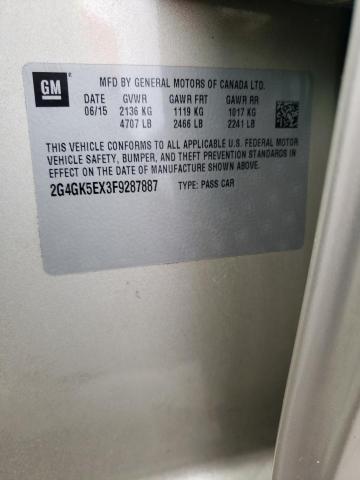 2G4GK5EX3F9287887 - 2015 BUICK REGAL TAN photo 12