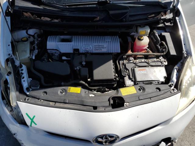 JTDKN3DU2C1542434 - 2012 TOYOTA PRIUS WHITE photo 11