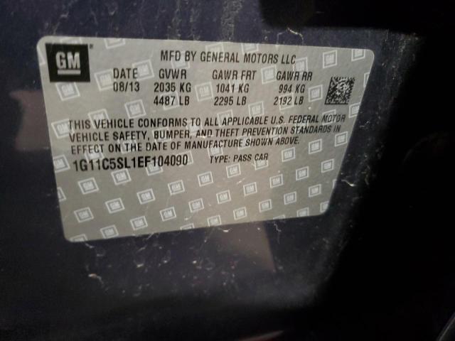 1G11C5SL1EF104090 - 2014 CHEVROLET MALIBU 1LT BLUE photo 12