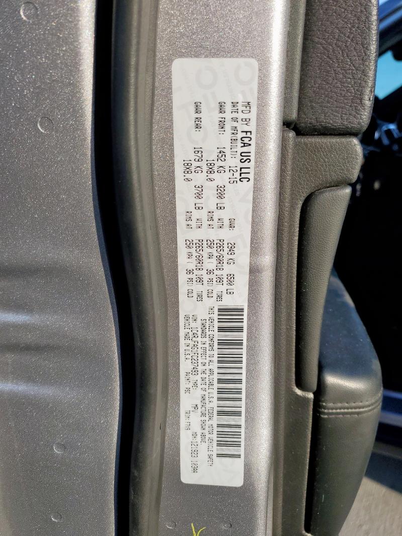 1C4RJFAG1FC237493 - 2015 JEEP GRAND CHER LAREDO 灰色 照片 12