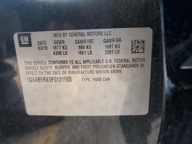 1G6AB5RX9F0131905 - 2015 CADILLAC ATS LUXURY Negro foto 12