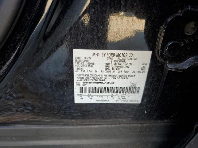 1FM5K8AB9NGA58956 - 2022 FORD EXPLORER POLICE INTERCEPTOR 黑色 照片 13