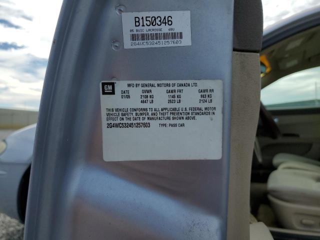 2G4WC532451257603 - 2005 BUICK LACROSSE CX Silber Foto 13