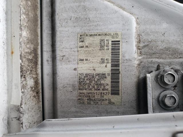 1N4AL2AP0CN528427 - 2012 NISSAN ALTIMA BASE Білий фото 12