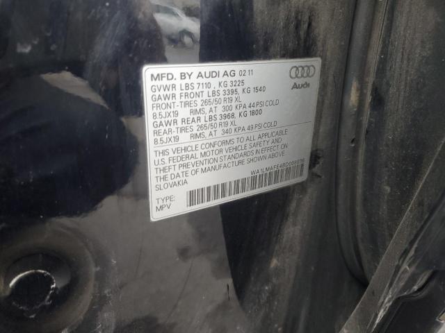 WA1LMAFE4BD008036 - 2011 AUDI Q7 PREMIUM PLUS أسود صورة 13